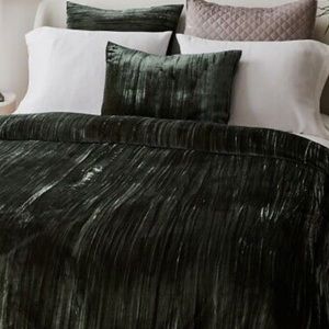 Lush Crinkle Velvet Duvet and Sham Set